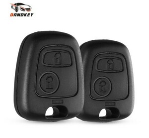 R1396: Dan key auto car 2 button for Peugeot remote control key fob case shell Toyota AYGO Citroen for accessory 