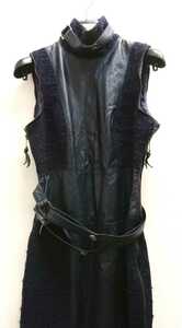 VERSACE/veru suspension * real leather × unusual material a Van garde . One-piece / trying on only *38 ten thousand 