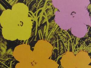 ANDY WARHOL、FLOWERS#2、希少画集画、新品高級額、額装付、状態良好、油彩 風景、送料込み、fan