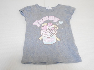 衣類 キッズ 110サイズ Tシャツ グレー ケーキ Cutie Yummy