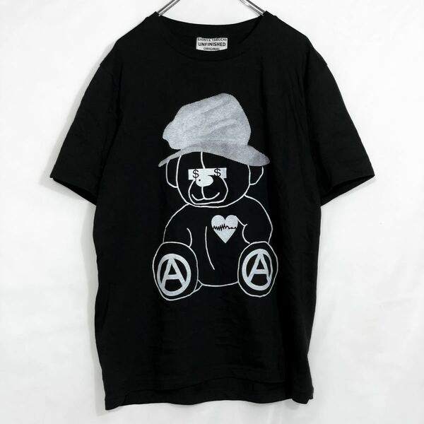 UNFINISHED anarchybear T shirt blackセディショナリーズseditionariesアナーキーシャツ