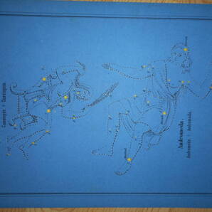 アンティーク、天文、星座早見盤、星図1860年『ブラウン星座カード3カシオペア座アンドロメダ座』Star map, Planisphere, Celestial atlas