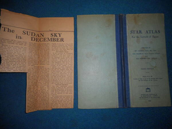 即決アンティーク古天文書astronomy星座早見盤、天体観測、1943年『エジプト用星図』天体望遠鏡、Star map, Planisphere, Celestial atlas