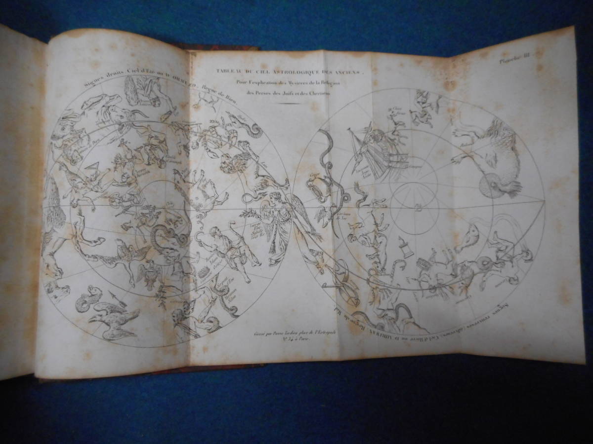 即決アンティーク天文天体 星座早見盤 銅版画 星図 1830年『有用知識