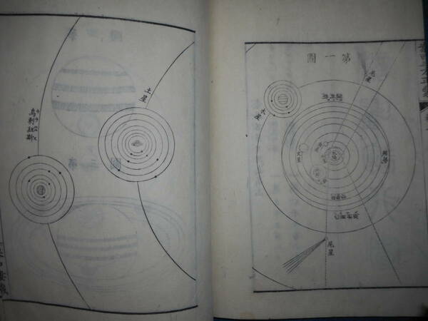 即決1850（嘉永3）年『秦西三才西豪　全3巻揃』 star mapアンティーク天文暦学書、星座図絵、地球、惑星、太陽系、地学、人物、江戸期和本