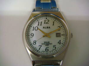 **681S[ unused ] stock goods Alba ALBA SOLAR wristwatch ( no check for repair )**