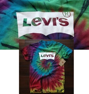 【既決USA】リーバイス ★ LEVI'S@完売胸元【LEVI'S】ロゴ入半袖Tシャツ【LEVI'S Men's Tie-Dye Graphic Logo Tee】 Multi Colors @L