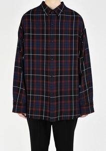 [ new goods ] LAD MUSICIAN Lad Musician oversize big punk check standard shirt 44 T-shirt Parker 