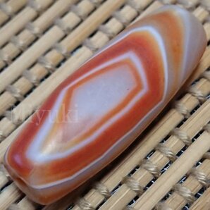 御幸天珠 AW05361 瑪瑙天珠 39x14mm 特殊天珠 線天珠 線珠 眼天珠 眼模様