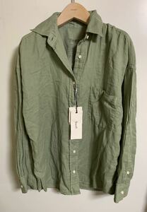 [ unused * tag attaching ]YANUK KATE Oversized Shirt -original double face[S]Antique Olive Yanuk oversize shirt large . direct .