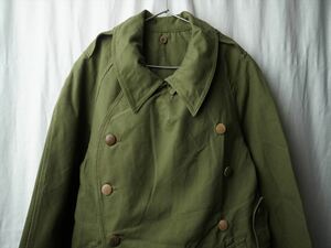 30s40s Vintage military France army M-38 motorcycle coat Duck coat olive 2 dead stock 