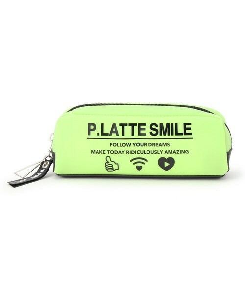 新品　PINK-latte　PVCポーチ　イエローグリーン　定価1650円