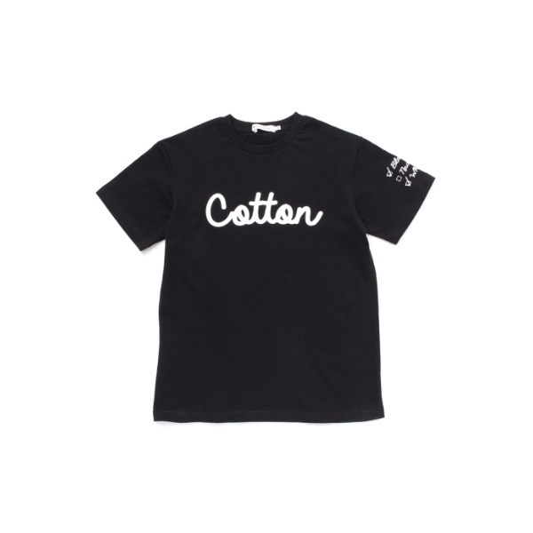 新品 THE SHOP TK Cotton　ロゴTシャツ ブラック 130cm 定価1089円