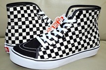 新品未使用 VANS バンズ SK8-HI DECON DX V38CL＋ DECON スケートハイ チェッカー柄 ブラック ホワイト 白 黒 送料無料 US8 26.5センチ_画像1