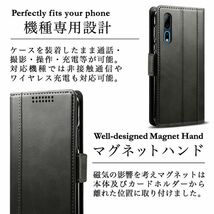 送料無料★Axon 10 Pro 5G ケース 手帳型 レザーケース★★Black_画像5