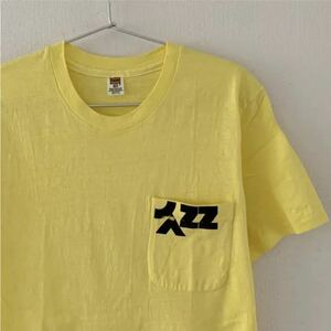 70's JAZZ ポケットTシャツ M ビンテージ ジャズ Hanes