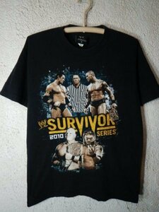 to2802　WWE　メキシコ製　World Wrestling　SURVIVOR SERIES　2010 ワールド　レスリング サバイバー　シリーズ　半袖　tシャツ　プロレス