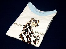 【Corpsinlime CollectionP-1 ?】日本製・水色にPRETTY ANIMAL柄・半袖・Tシャツ・Mサイズ! _画像1