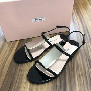  new goods *MIUMIU MiuMiu sandals summer. outing . elegant 25.5X9747