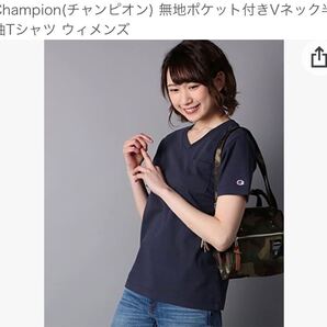 チャンピオン 無地ポケット付きVネック半袖Tシャツ