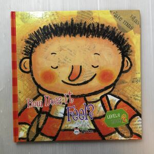 zaa-172♪『How Does it Feel?』Kids Brown 英語学習しかけ絵本 Level-2 Book2 　2011年/本のみ。