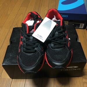  running shoes tigolaTR1503 black red 24.5cm super light weight 180g