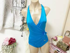 * Lady's swimsuit 7S*PeterPan*kashu cool design / One-piece swimsuit :TQ blue 