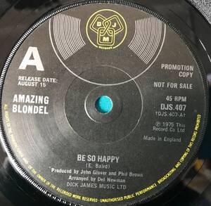 EP●Amazing Blondel / Be So Happy UKプロモ盤DJS.407