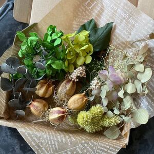 花材 詰め合わせ*グリーン系*ハーバリウム花材