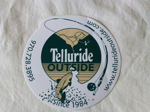 Telluride OUTSIDE ステッカーTelluride OUTSIDE Since 1984 U.S.A Colorado コロラド テルユライド フライフィッシング FLYトラウト TROUT