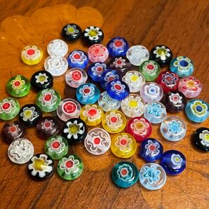 ベネチアンビーズ 50粒　 ミルフィオリ　ハンドメイド　アクセサリー　パーツ