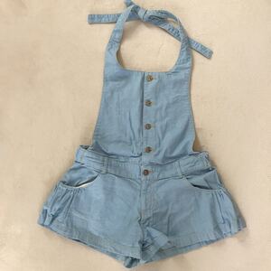 snidel スナイデル ロンパース サロペット オールインワン ワンピース ショート パンツ デニム レディース