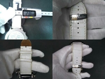 ジョーロデオ JRPL2／0907 腕時計 文字盤ホワイト ダイヤモンド メンズ レディース クロノグラフ 3針カレンダー 革_画像4