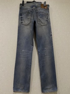 * DOLCE & GABBANA 14CLASSIC G3FBTP Поврежденные джинсовые брюки Made in Italy Unhem прямые Индиго 44 BJBA.E Низ, джинсы, 44 или меньше
