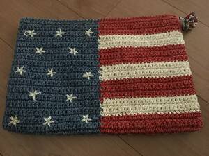  America star article flag animal pattern paper rough .a manner clutch bag 
