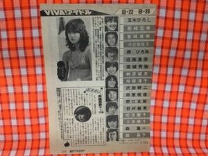 CN18220◆切抜き◇三原順子高橋亜貴子増田恵子増田けい子◇この写真・水着・はじめましてです・ドクトル志賀のスター診断・古風な顔立ち美