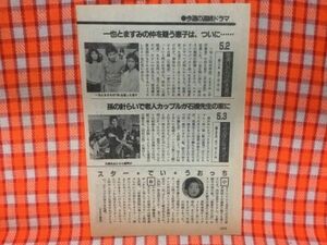 CN18575◆切抜き◇三田村邦彦市毛良枝中井貴恵田村正和内田也哉子森繁久彌藤間紫榎木孝明堀ちえみ若林豪◇間違いだらけの夫選び