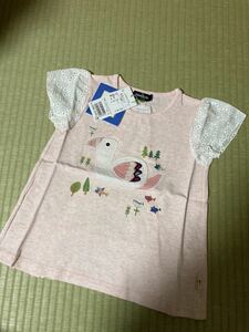 新品　クレードスコープ 110cm 半袖Tシャツ　キッズ　女の子　コロボックル コラボ　ピンク