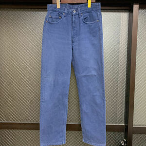 リーバイス　後染　カラーパンツ　デニム　ジーンズ　w30インチ　ネイビー　紺色　Levis ボトム　501