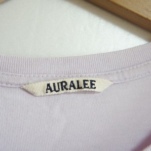 定番 AURALEE オーラリー SEAMLESS CREW NECK TEE シームレス クルーネックTシャツ カットソー LIGHT PURPLE A00T01ST サイズ3 405Lの画像4