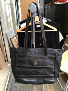 ★☆レザートートバッグ　/ブラック　紳士鞄　革　GENUINE ITALIAN　LEATHER　A4サイズ☆★