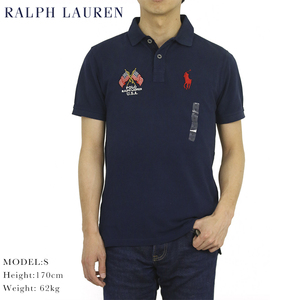 新品 アウトレット 2768 Lサイズ プリント ビンテージ ポロシャツ 半袖 polo ralph lauren ポロ ラルフ ローレン ポニー 