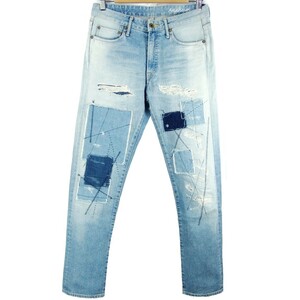 ■JAPAN BLUE JEANS ジャパンブルー / JB2301 / CALIF DENIM ANAHEIM アナハイム / リメイク加工 ストレッチ スリム デニムパンツ W28