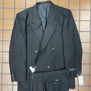 新品　未使用　激安　タグ付き　礼服　上下セット　サイズL ブラック　ノーベンツ　さらさら生地　冠婚葬祭　ダブルスーツ