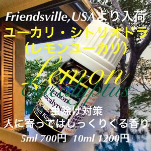 【虫除けにイチオシ】Friendsville,USA製レモンユーカリ精油5ml