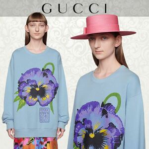 GUCCI* Gucci *2021cruise коллекция модель талон * Scott принт хлопок вырез лодочкой спортивная фуфайка!! прекрасный товар современная модель!!