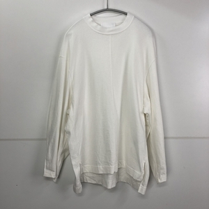 Mame kurogouchimame black go chi21SS Oversized Cotton Long Sleeve Top T-shirt white 2 [ fee . mountain t05]