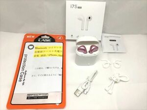 Bluetooth ワイヤレス イヤホン 片耳x2個＋充電器ケース＋充電ケーブル＋小物＋日本語説明書セット 音楽 通話 iPhoneAndroid等対応 ピンク