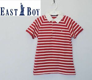 ★EASTBOY*半袖ポロシャツ*サイズ9*レディース*ボーダー*レッド*イーストボーイ　＃3983