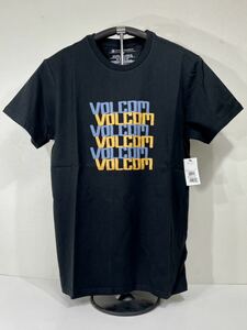 VOLCOM ボルコム AF512108BLK メンズ XXL（3L）サイズ 半袖Tシャツ 大きいプリントTee T-Shirts ブラック色 ヴォルコム 新品 即決 送料無料